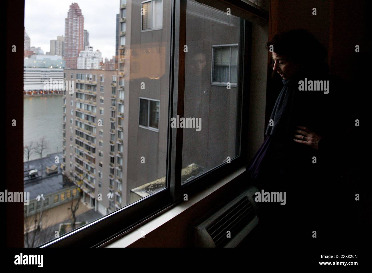 Roosevelt Island, ein Akronismus in New York, wurde in den letzten 35 Jahren vom Staat geführt. Jetzt öffnet sich das soziale Experiment für die Privatisierung. Stockfoto