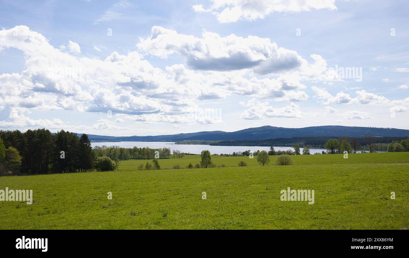 Landschaft am Lipno Reservoir in Tschechien. Stockfoto