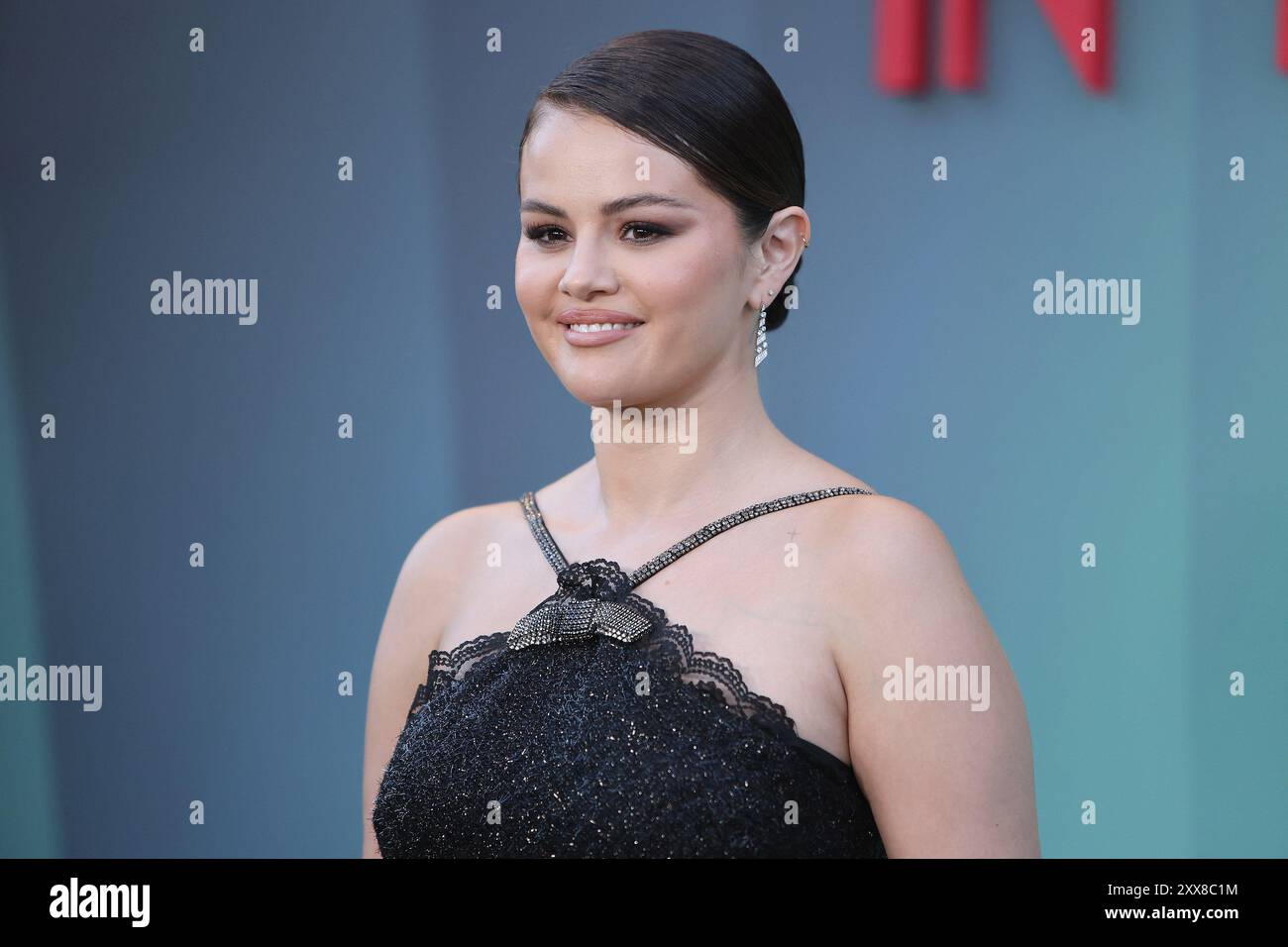 22. August 2024, Los Angeles, Kalifornien, USA: Selena Gomez bei der 4. Staffel Premiere von Hulus Only Morders in the Building at Paramount Studios. (Kreditbild: © Nina Prommer/ZUMA Press Wire) NUR REDAKTIONELLE VERWENDUNG! Nicht für kommerzielle ZWECKE! Stockfoto