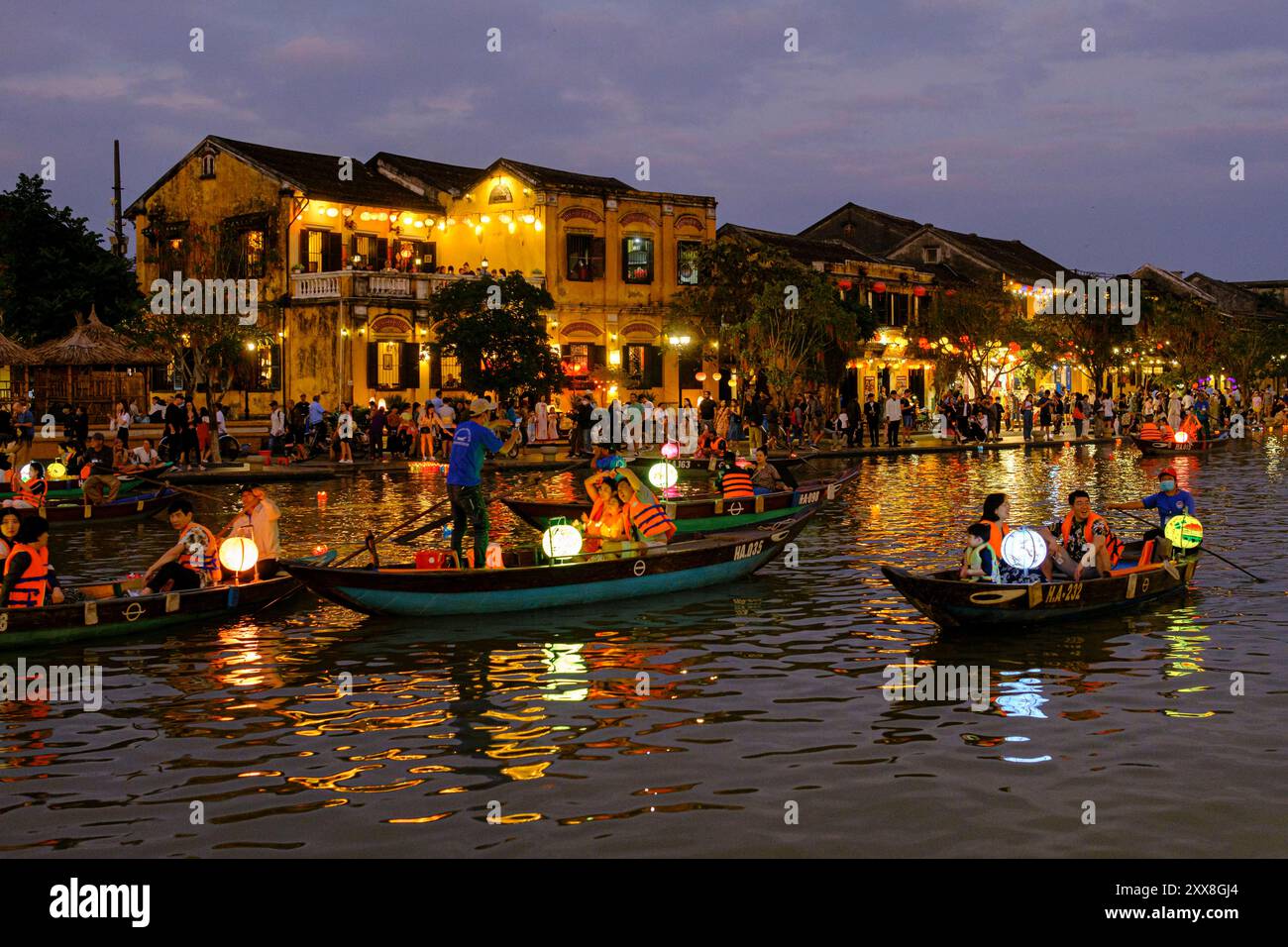 Vietnam, Provinz Quang Nam, Hoi an, Altstadt, von der UNESCO zum Weltkulturerbe erklärt, --- altes Haus, entlang des Flusses Thu Bon Stockfoto
