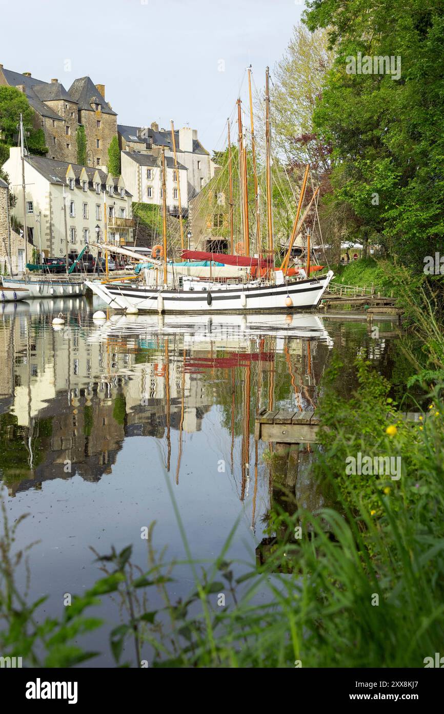 Frankreich, Morbihan, La Roche Bernard, Stadt und Hafen Stockfoto