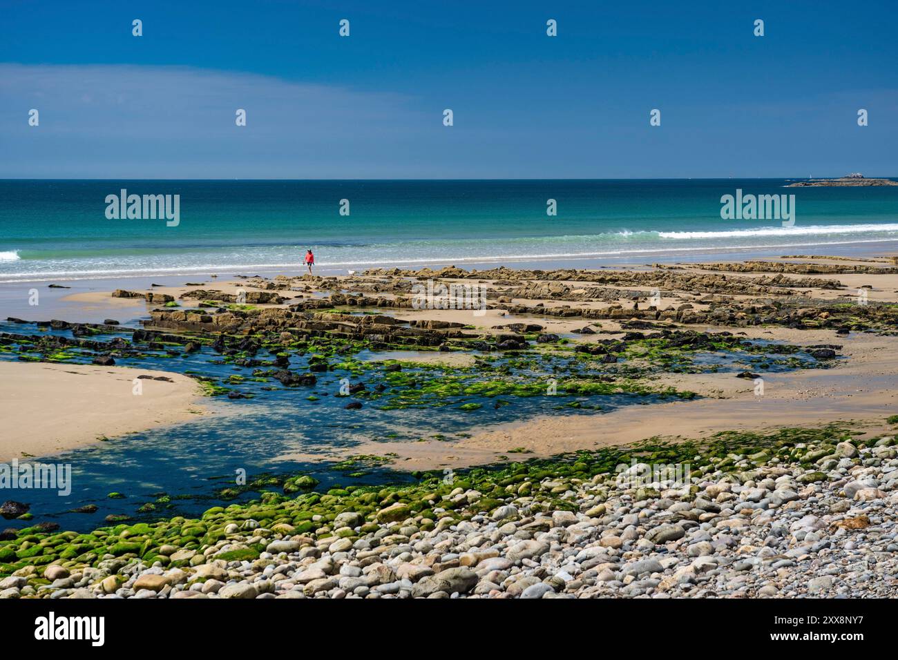 Frankreich, Manche, La Hague, Ecalgrain Bay Stockfoto