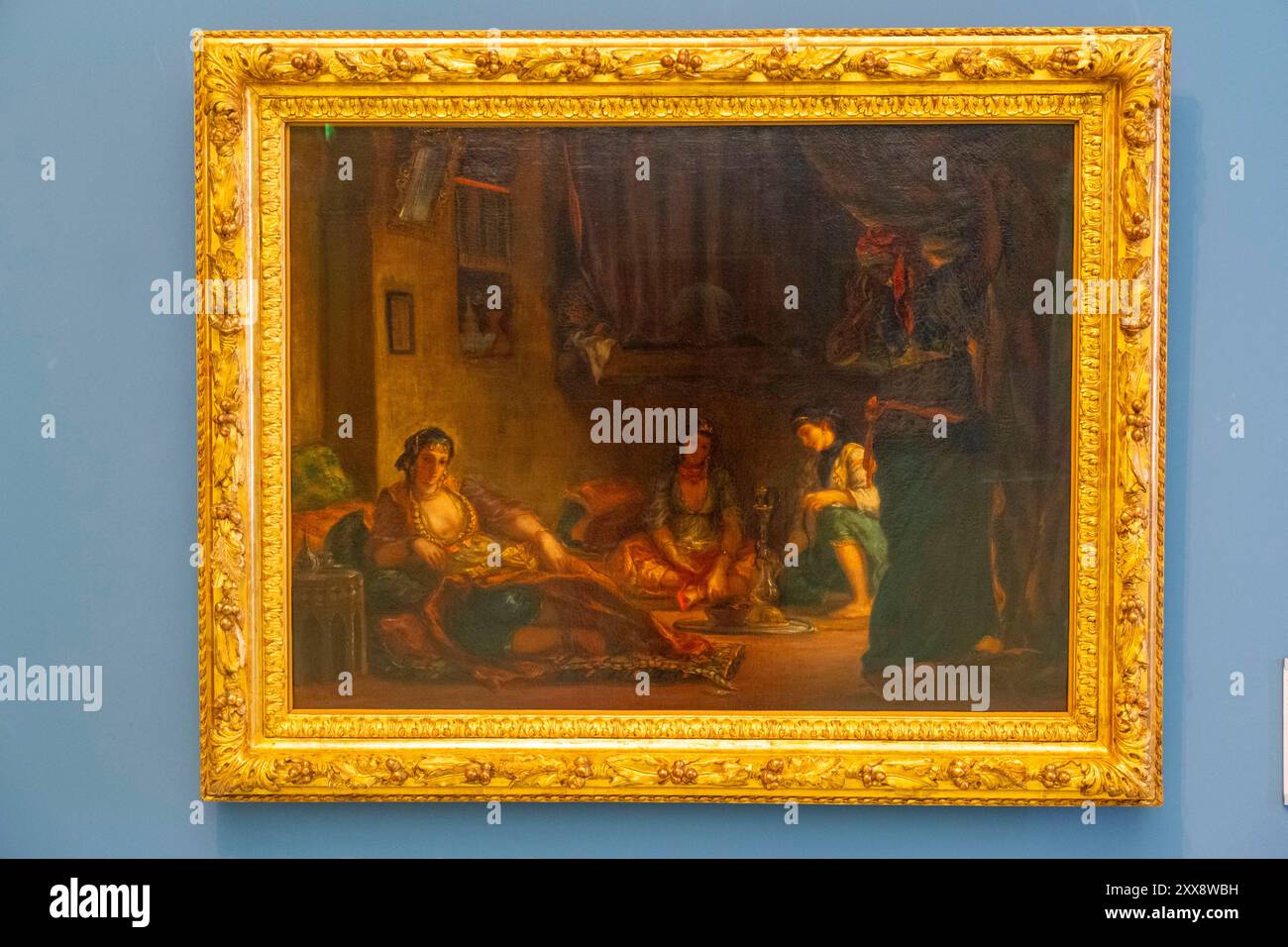 Frankreich, Herault, Montpellier, historisches Zentrum, Fabre Museum, Frauen von Algier in ihrem Innern von Delacroix Stockfoto