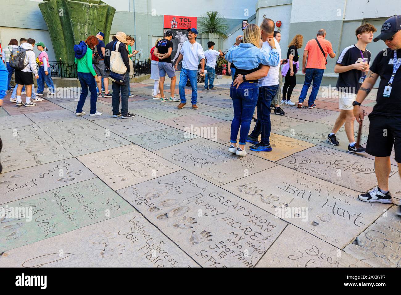 Usa, Kalifornien, Los Angeles, Hollywood, Hollywood Boulevard, Walk of Fame, Handabdrücke Stockfoto