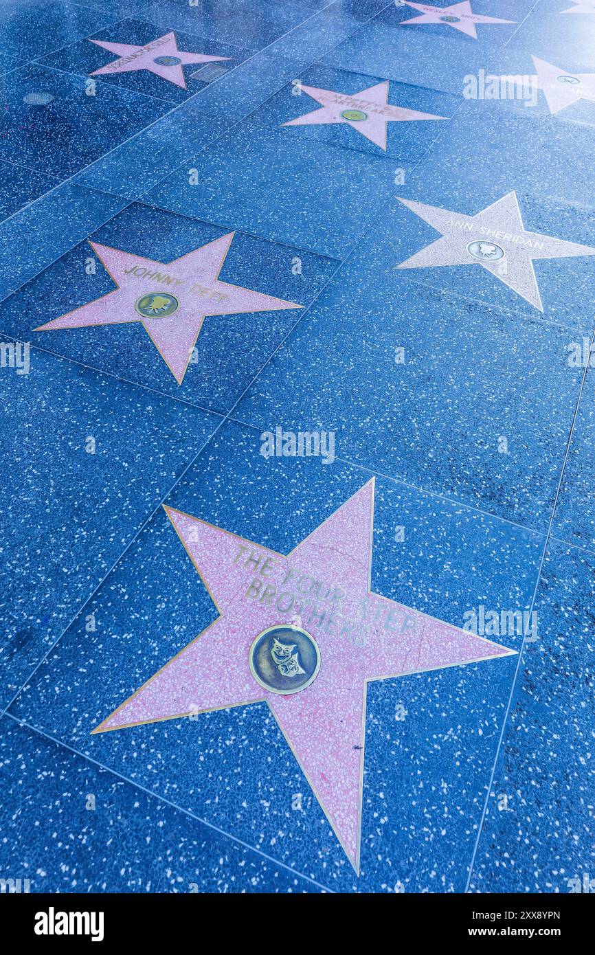 USA, California, Los Angeles, Hollywood, Hollywood Boulevard, Walk of Fame Stockfoto