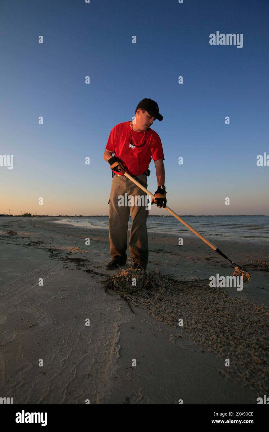 Habitat für die Menschheit bauen immer wieder neue Häuser in den Gebieten, die durch den Hurrikan Katrina zerstört wurden. Stockfoto