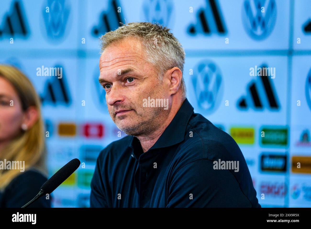 Christian Wueck (Deutschland, Trainer), GER, Pressekonferenz zur Vorstellung des neuen Bundestrainers der Frauen Fussball Nationalmannschaft, Frankfurt, 23.08.2024. Foto: Eibner-Pressefoto/Florian Wiegand Stockfoto