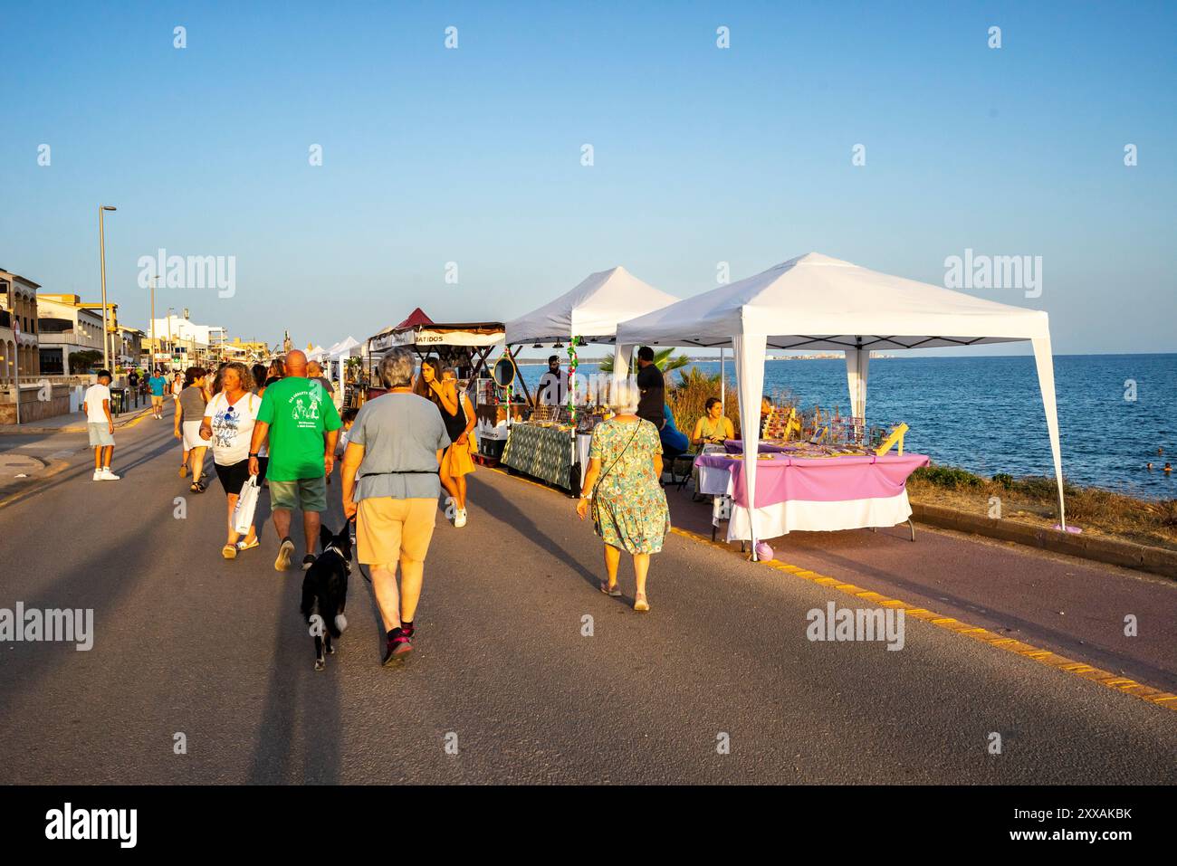 Beliebte Feste von La Rapita am Meer, Campos, Mallorca, Balearen, Spanien Stockfoto