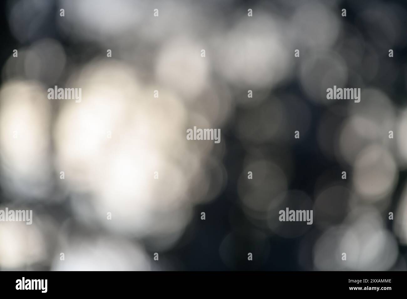 Dieses Bild zeigt einen monochromatischen Bokeh-Hintergrund mit verschiedenen Kreismustern. Das abstrakte Design sorgt für eine optisch ansprechende und einheitliche Optik Stockfoto Dieses Bild zeigt einen monochromatischen Bokeh-Hintergrund mit verschiedenen Kreismustern. Das abstrakte Design sorgt für eine optisch ansprechende und einheitliche Optik Stockfoto