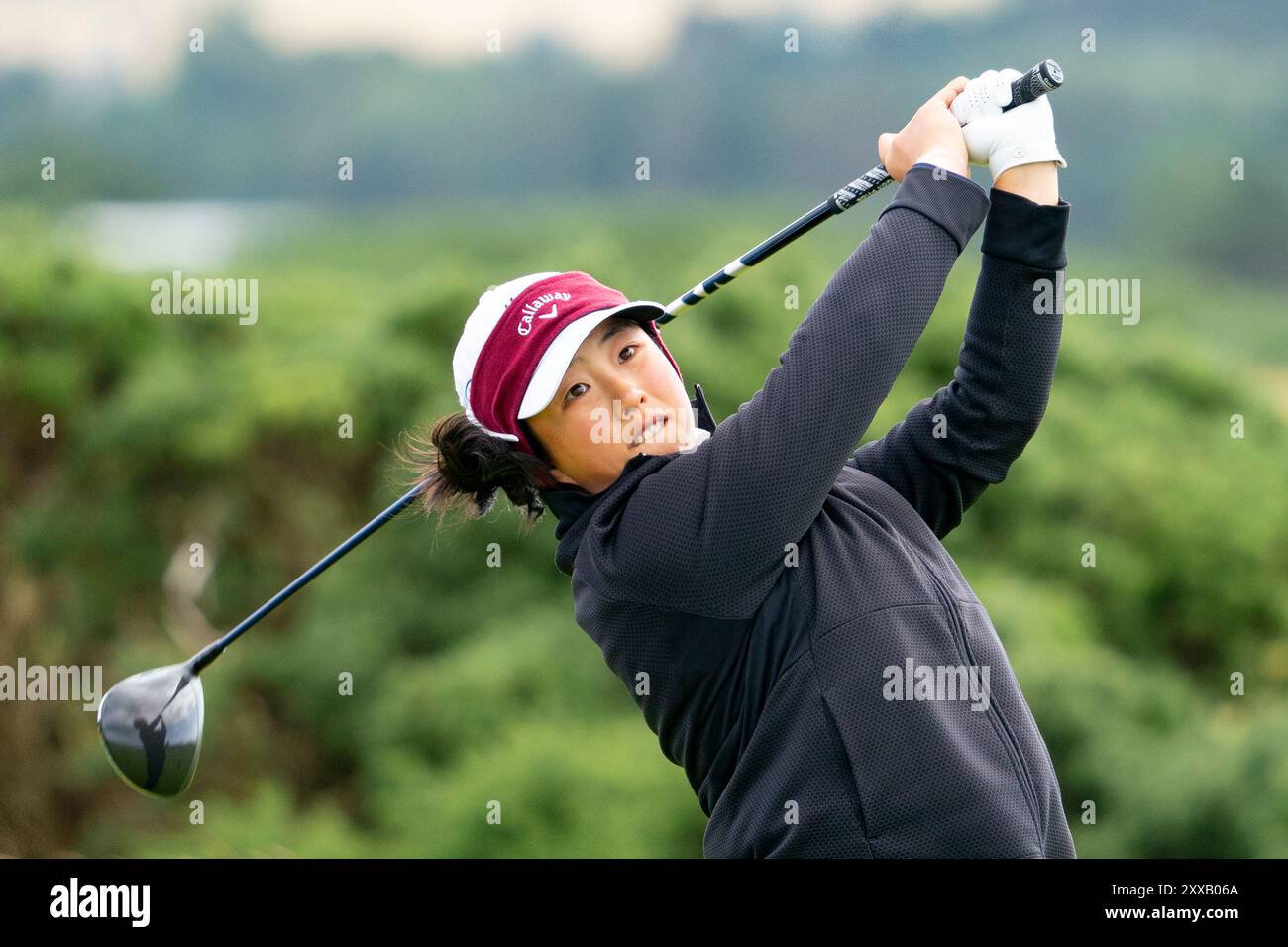 St Andrews, Schottland, Großbritannien. August 2024. Zweite Runde der AIG Women’s Open auf dem Old Course St Andrews. Bild; Ruoning Yin. Iain Masterton/Alamy Live News Stockfoto