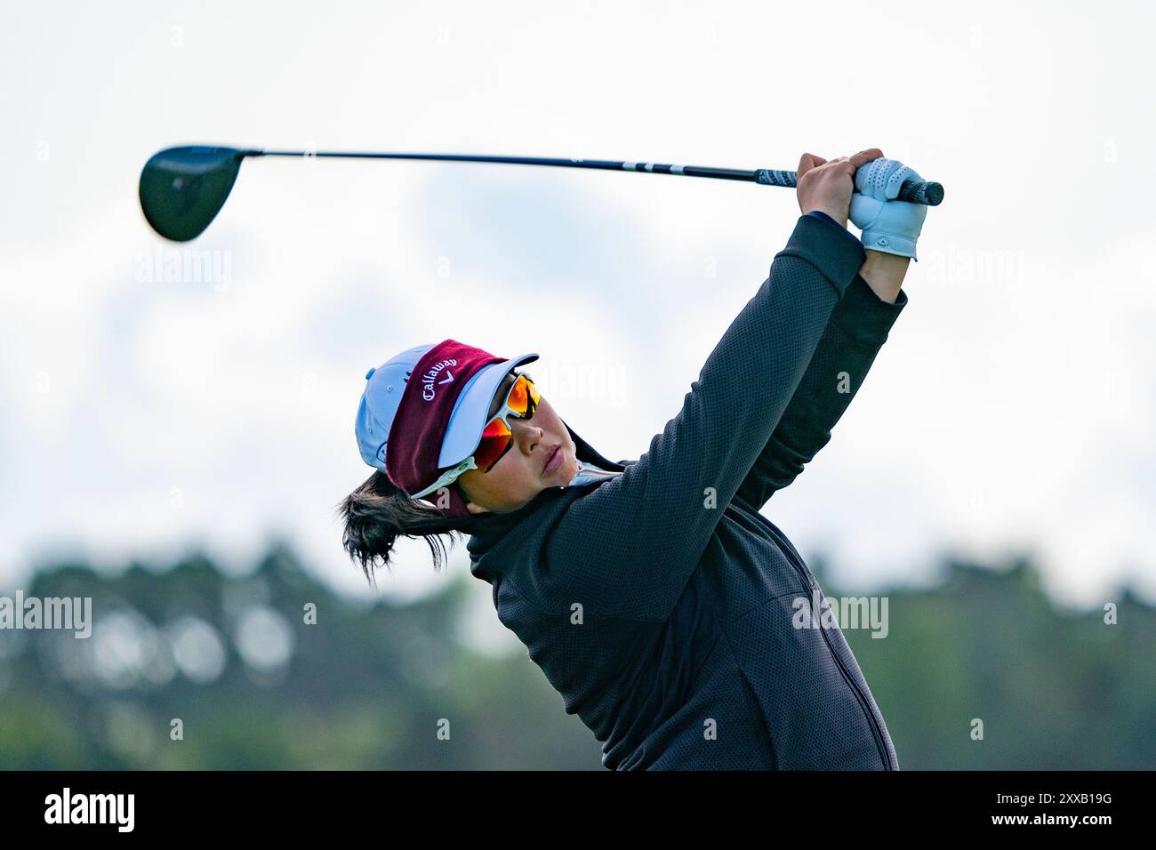 St Andrews, Schottland, Großbritannien. August 2024. Zweite Runde der AIG Women’s Open auf dem Old Course St Andrews. Bild; Ruoning Yin. Iain Masterton/Alamy Live News Stockfoto
