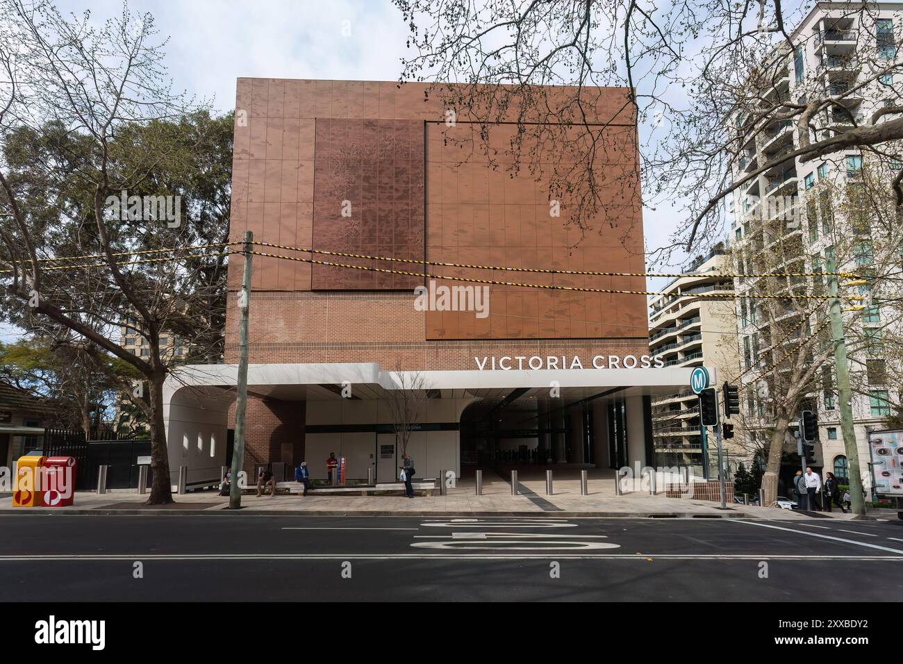 Sydney, Australien, Freitag, 23. August 2024. Victoria Cross Metro Station, die diese Woche im Norden von Sydney als Teil der fahrerlosen Sydney Metro-Linie (Chatswood-Sydenham-Linie) eröffnet wurde. Quelle: Paul Lovelace/Alamy Live News Stockfoto