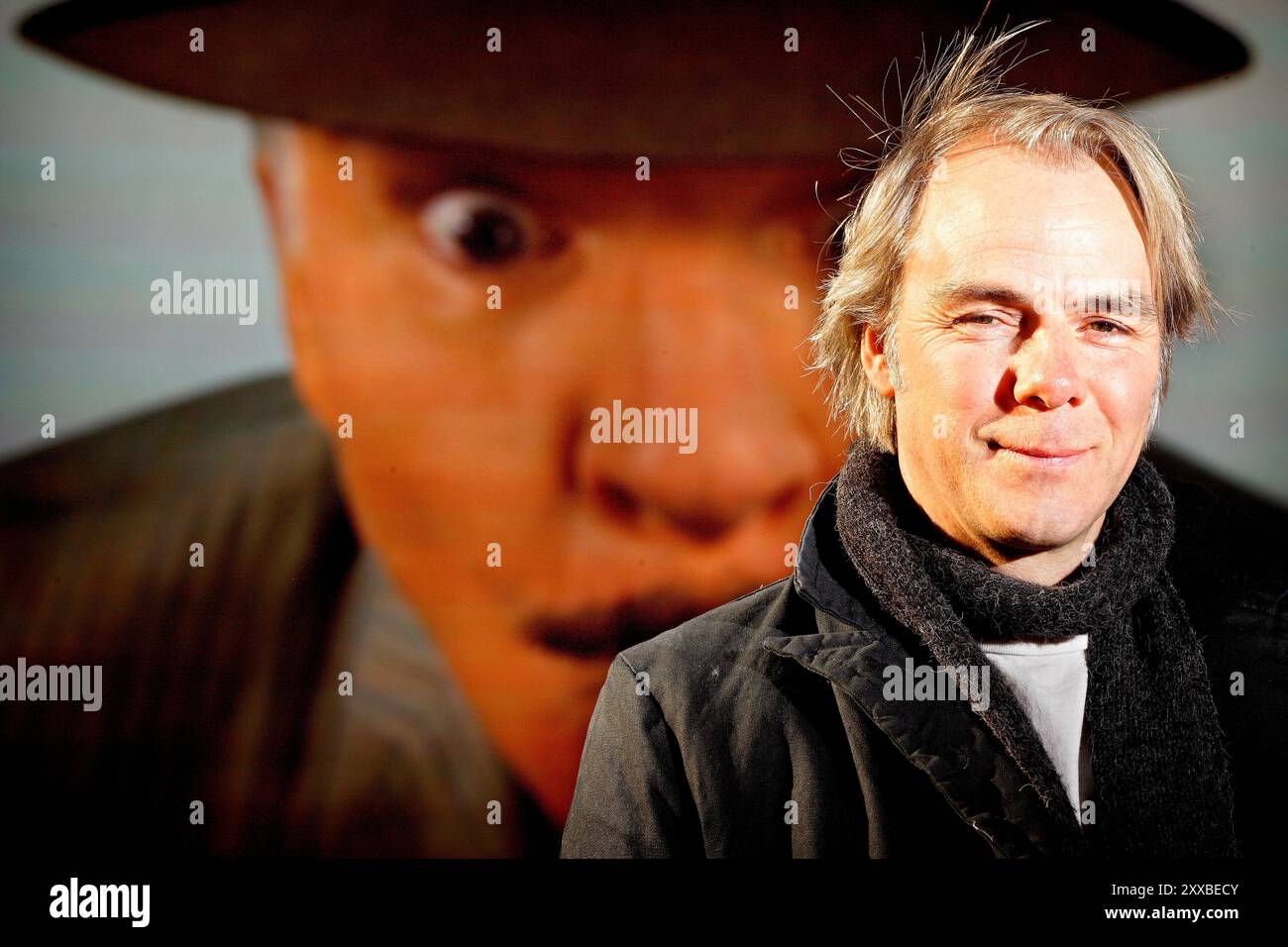 Manhattan, New York, USA, 20090123: Der Regisseur hinter dem Pink Panther 2, Harald Zwart auf dem Times Square. Foto: Orjan F. Ellingvag/Dagbladet/Corbis Stockfoto