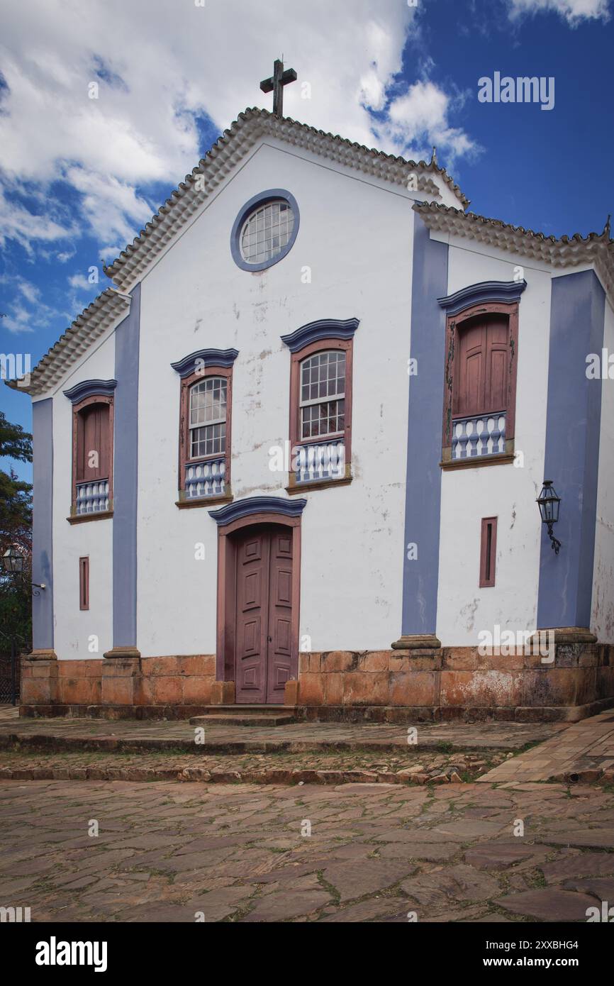 Foto der Kirche São João Evangelista, Tiradentes, Minas Gerais, Brasilien Stockfoto