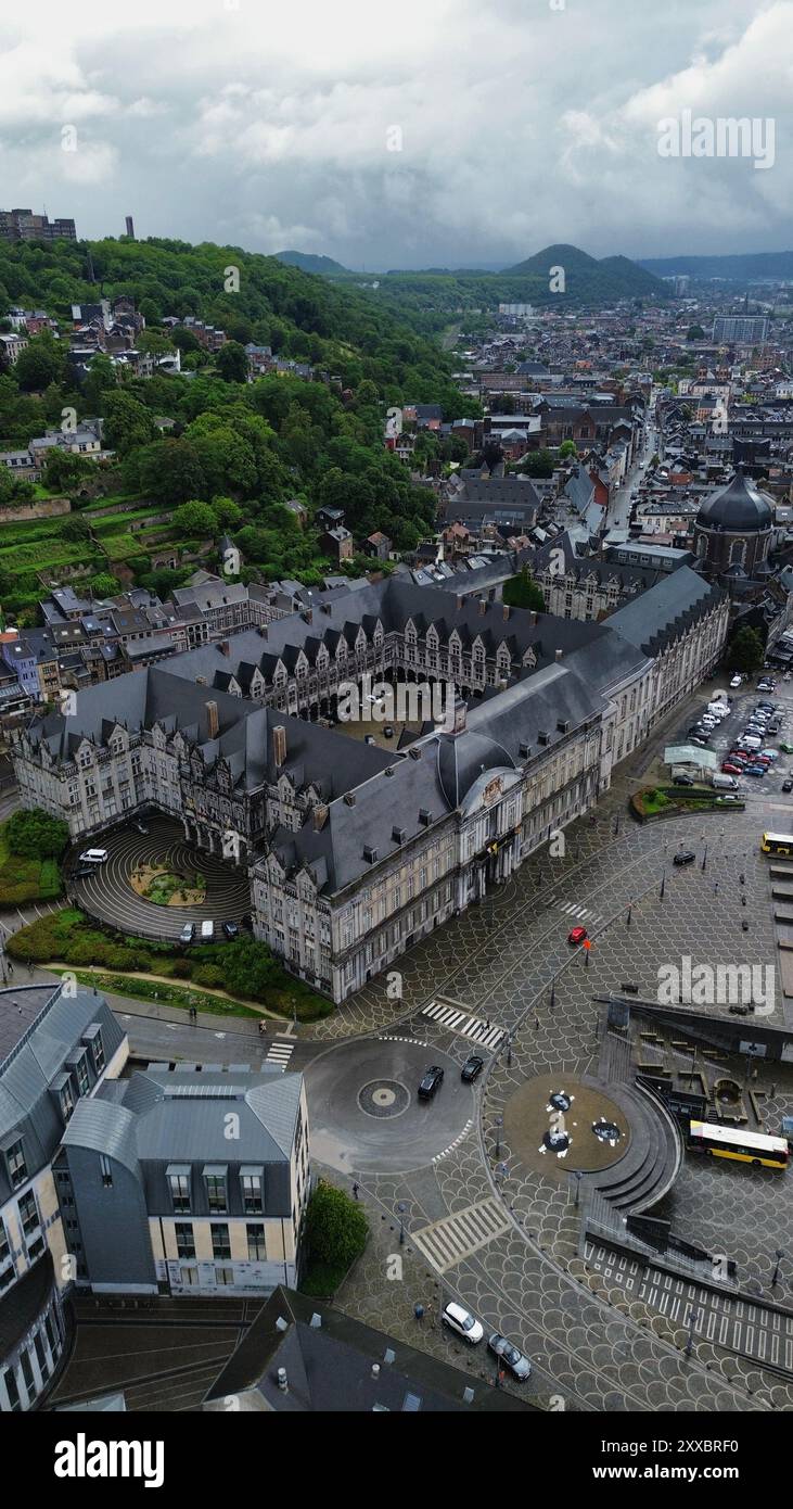 Drohnenfoto Palast der Fürstbischöfe Lüttich Belgien europa Stockfoto