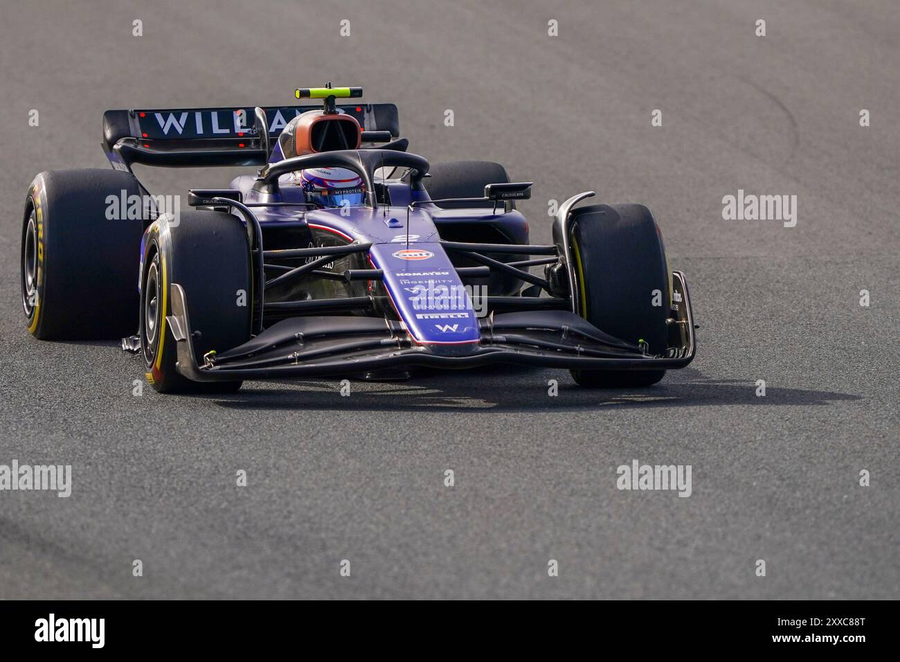 Zandvoort, Niederlande. August 2024. ZANDVOORT, NIEDERLANDE - 23. AUGUST: Logan Sargeant of Williams trat am 23. August 2024 in Zandvoort in der Freien Praxis 2 an. (Foto von Andre Weening/Orange Pictures) Credit: dpa/Alamy Live News Stockfoto