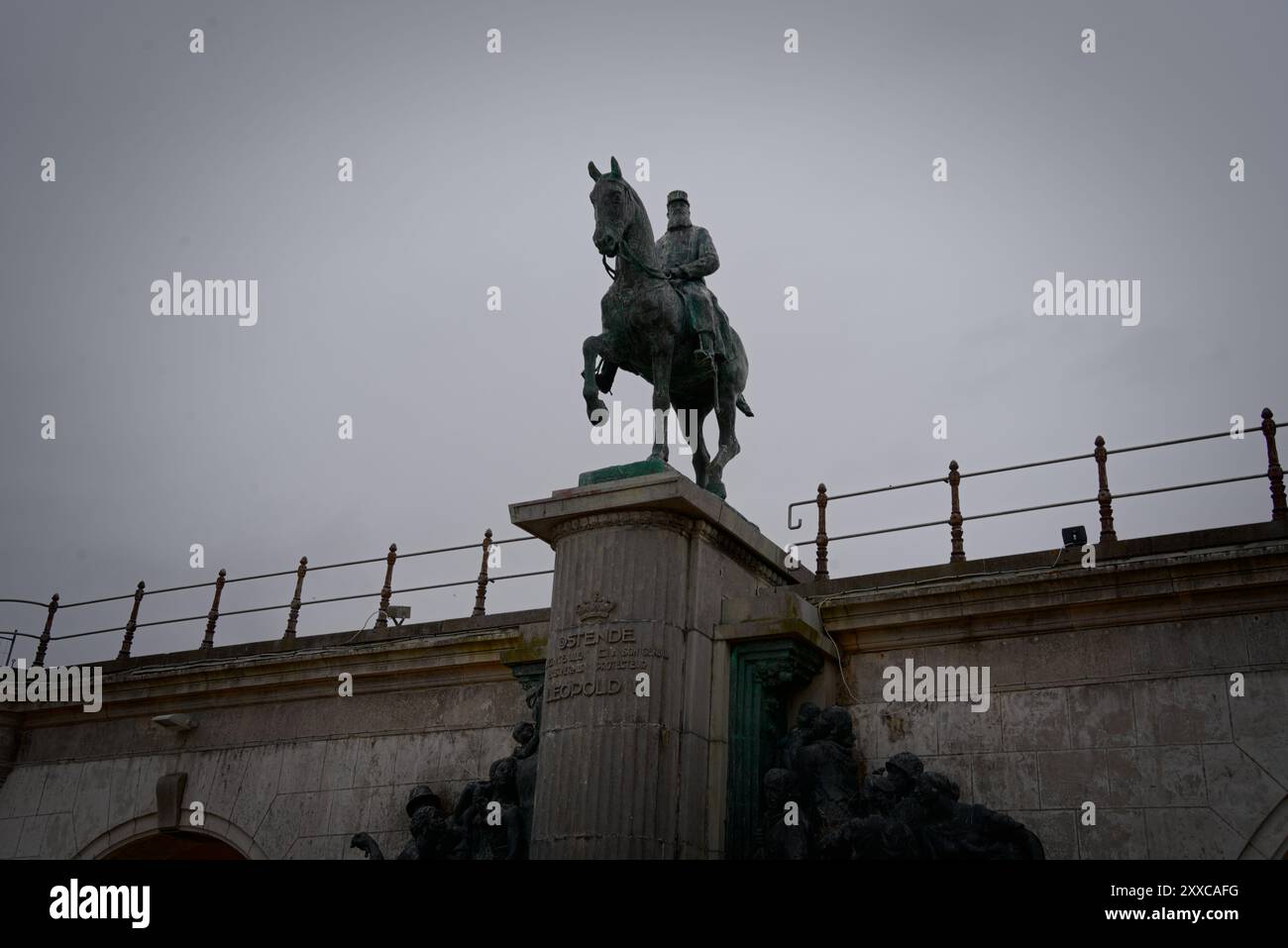 König Leopold II.: Umstrittenes Denkmal in Oostende 2 Stockfoto