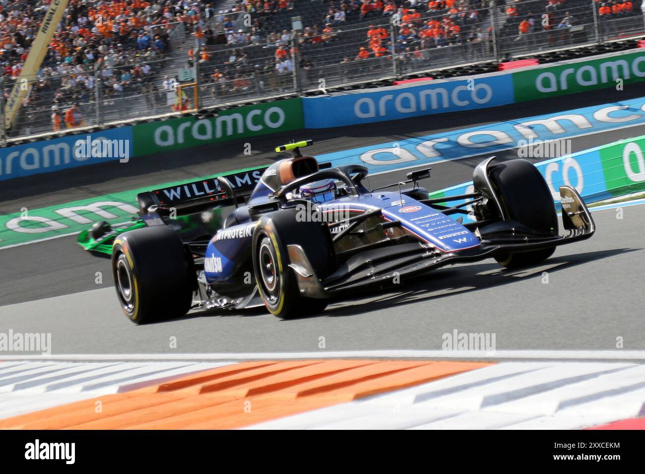Zandvoort, Niederlande. August 2024. Zandvoort, Niederlande 22.- 25. August 2024: FIA - Formel 1 - WM - Dutch Grand Prix - 2024 im Bild: Logan Sargeant (USA) Credit: dpa/Alamy Live News Stockfoto