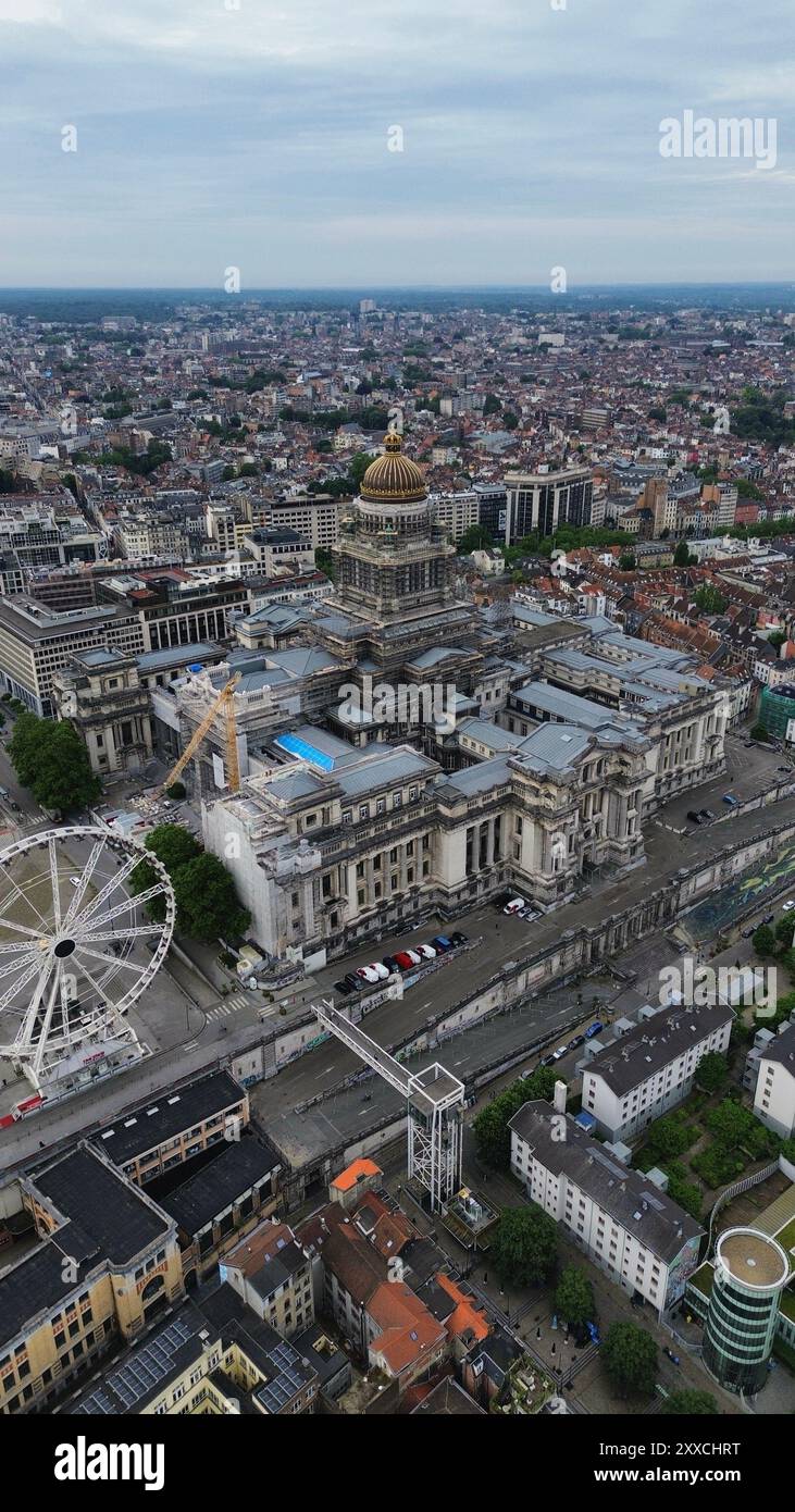 Drohnenfoto Justizpalast Brüssel belgien europa Stockfoto