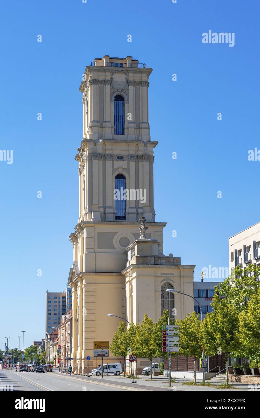 Rekonstruierter Barockturm der Garnisonkirche mit Aussichtsplattform, Potsdam, Brandenburg, Deutschland, Europa Stockfoto