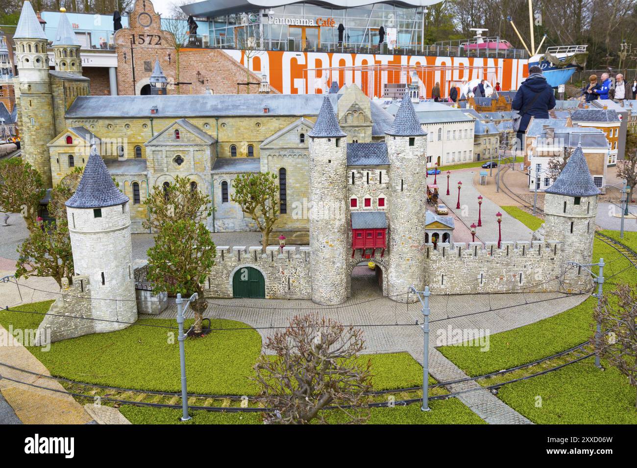 Haag, Niederlande, 8. April 2016: Madurodam, Holland Miniaturpark und Touristenattraktion in den Haag, Niederlande Stockfoto