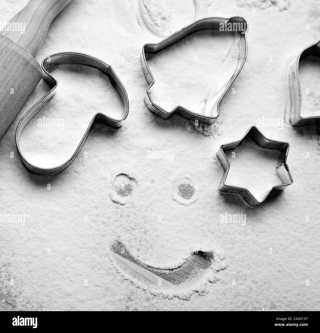 Hausgemachte Weihnachtskekse machen Stockfoto