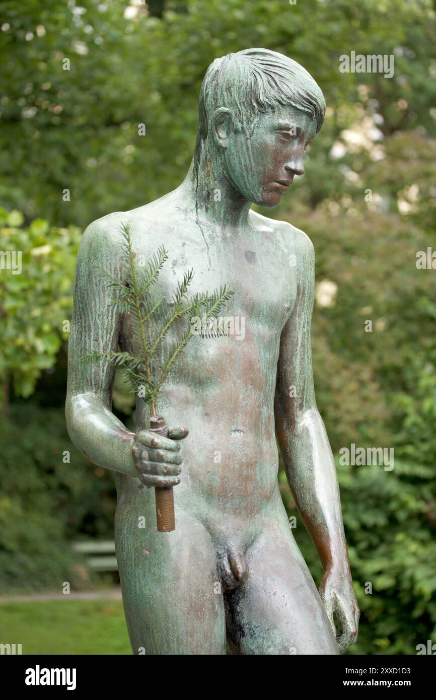 Skulptur im Naherholungsgebiet Lietzensee in Berlin, Deutschland, Europa Stockfoto