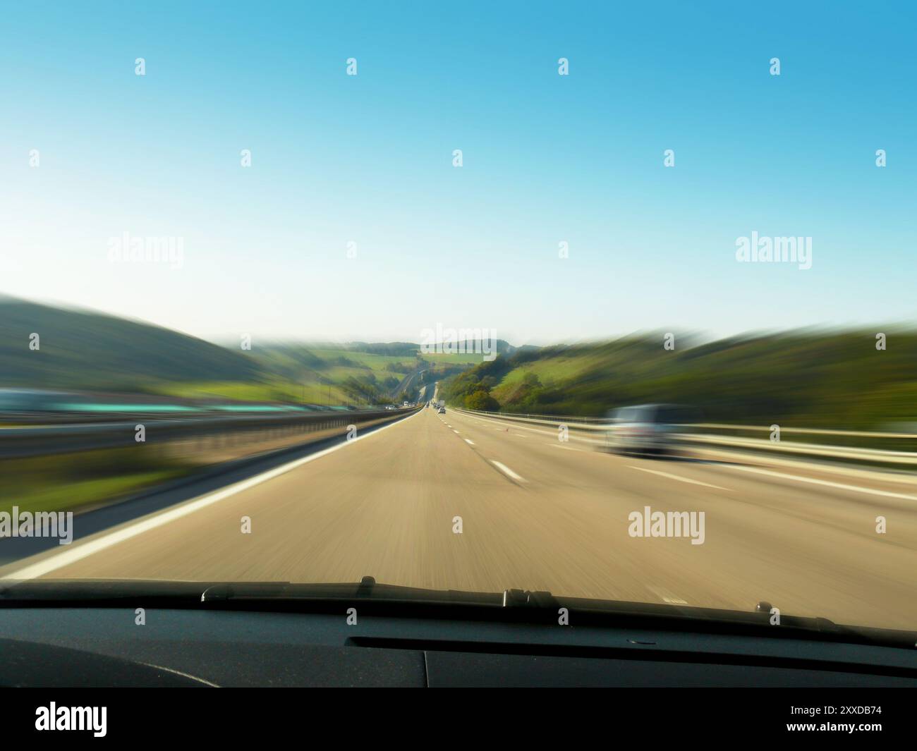 Autobahn in Deutschland Stockfoto
