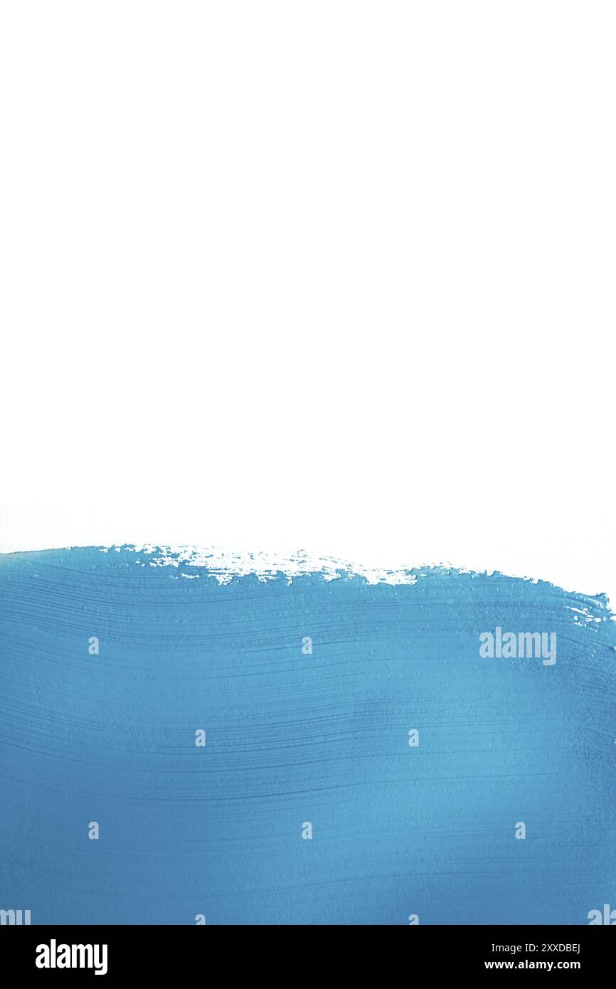 Leuchtend blau gefärbter Pinselstrich Stockfoto