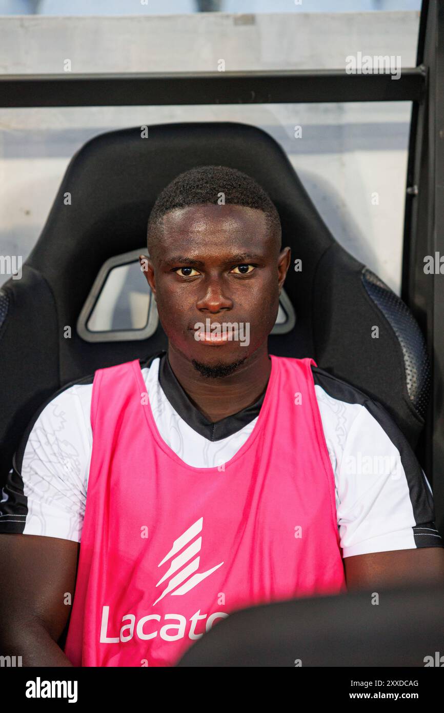 Faro, Portugal. August 2024. Elves Balde (SC Farense) wurde während des Liga Portugal Spiels zwischen den Teams des SC Farense und Sporting CP in Estadio Algarve gesehen. Endnote : SC Farense 0-5 Sorting CP (Foto: Maciej Rogowski/SOPA Images/SIPA USA) Credit: SIPA USA/Alamy Live News Stockfoto