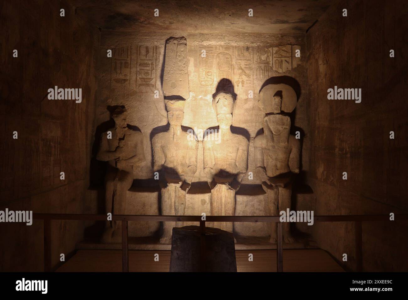 altägyptischer Tempel von Abu Simbel (Tempel von Ramsess II und Nefertari) Stockfoto