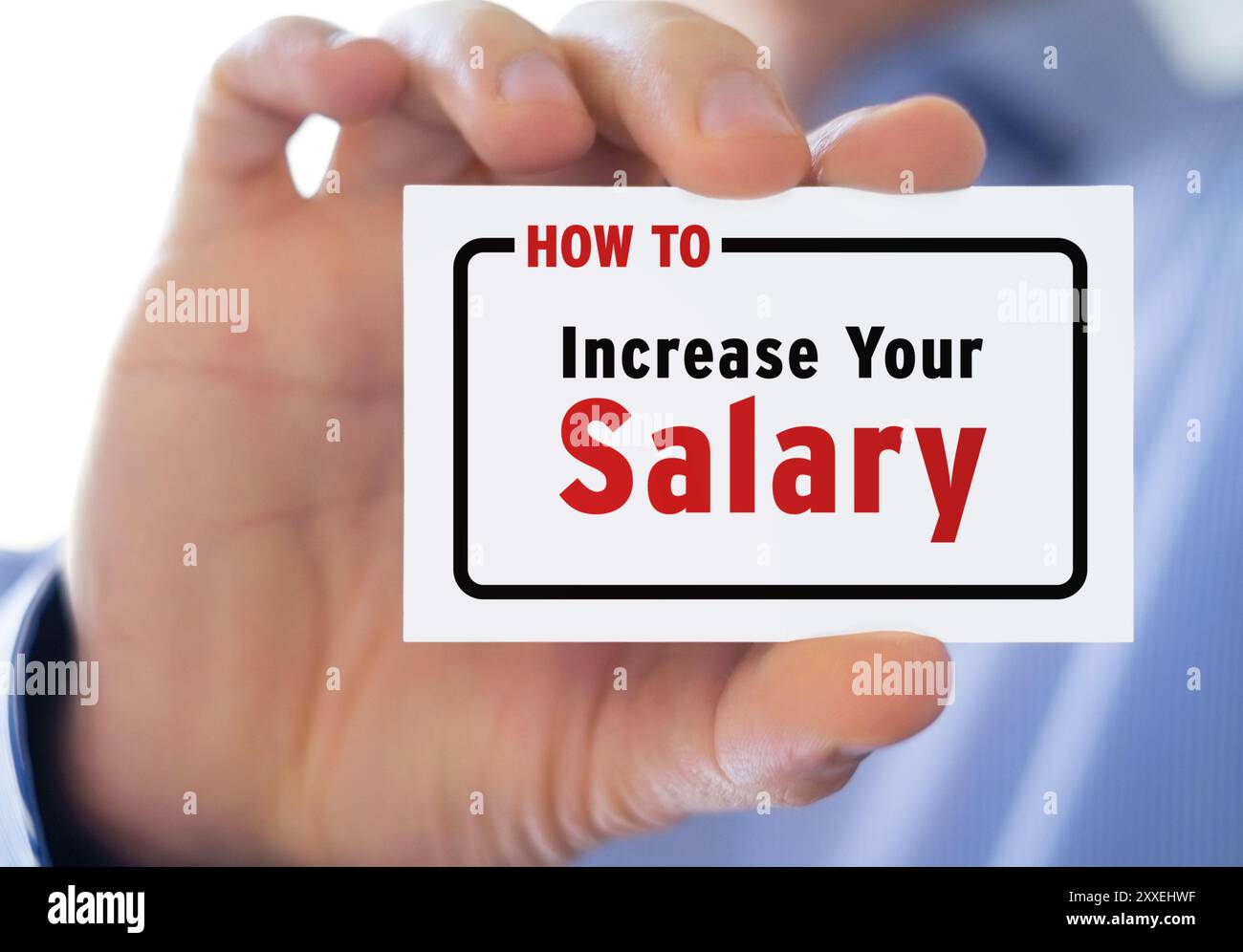 So erhöhen Sie Ihr Gehalt Stockfoto