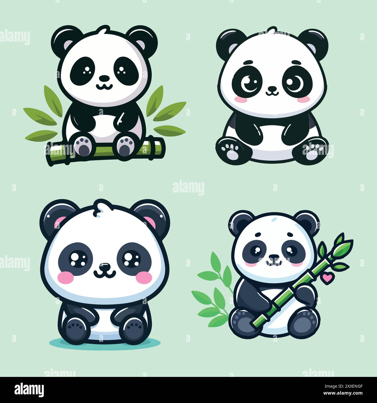 Niedliche Panda-Illustration - Niedliches Tier-Vektor-Design Stock Vektor