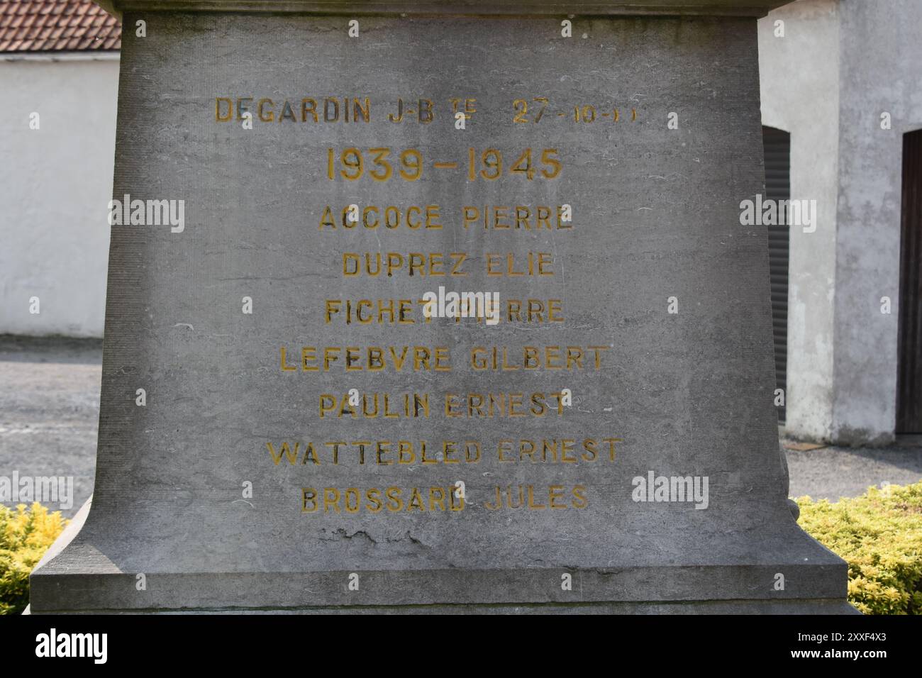 SEBOURG. DÉPARTEMENT DU NORD. MONUMENT AUX MORTS Stockfoto