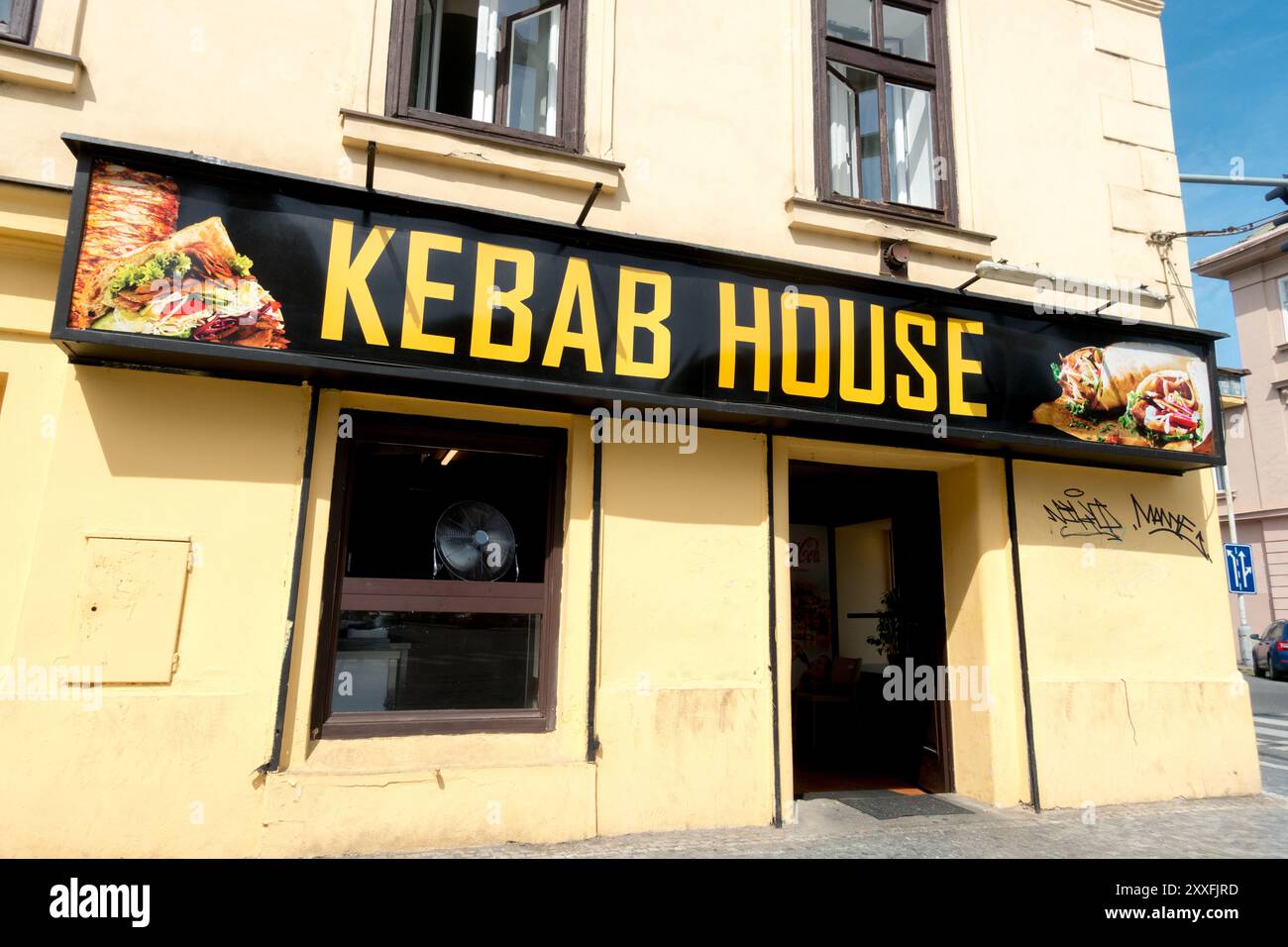 Kebab House, Bar Restaurant, Karlin, Prag Tschechische Republik Stockfoto