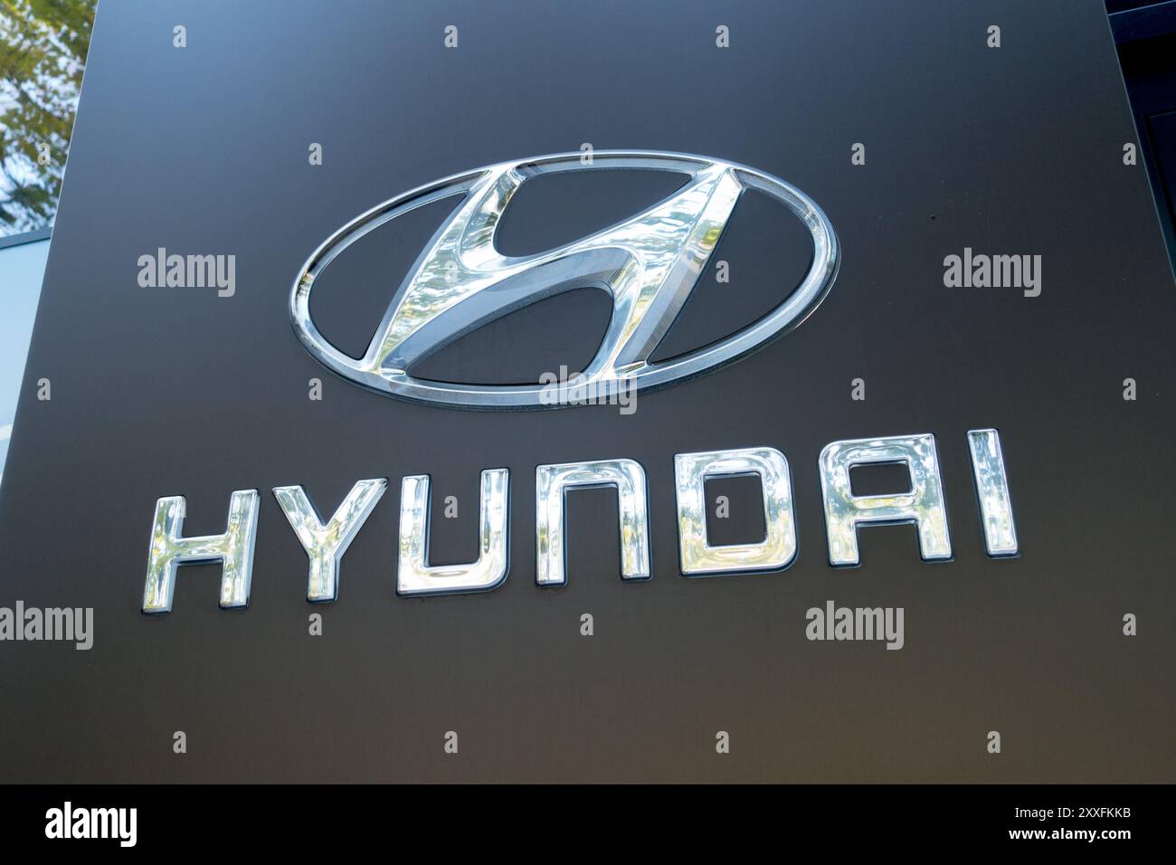 Unterschreiben Sie das Hyundai Logo Company Stockfoto