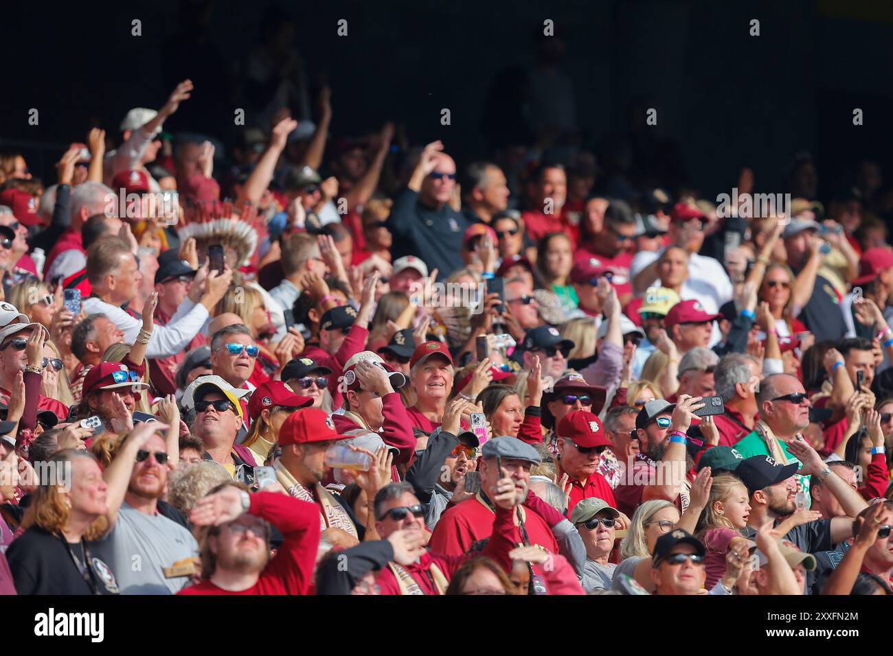 Aviva Stadium, Dublin, Irland. August 2024. Aer Lingus College Football Classic, Georgia Tech gegen Florida State; die Zuschauer feuern ihre Teams an Credit: Action Plus Sports/Alamy Live News Stockfoto