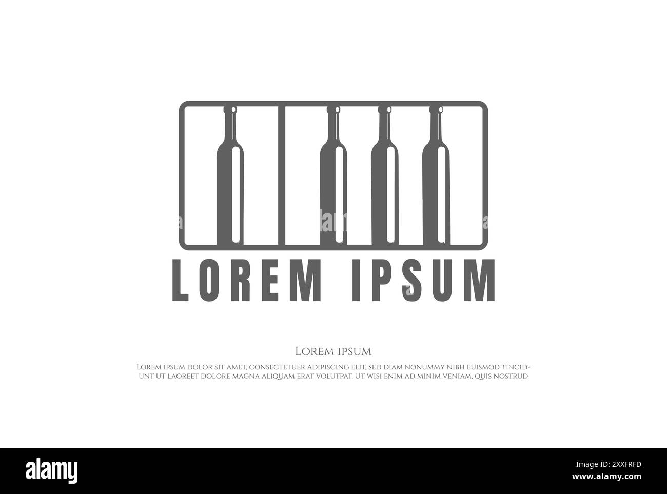Musik Piano mit Wein Bier Whiskey für Bar Logo Design Vektor Stock Vektor