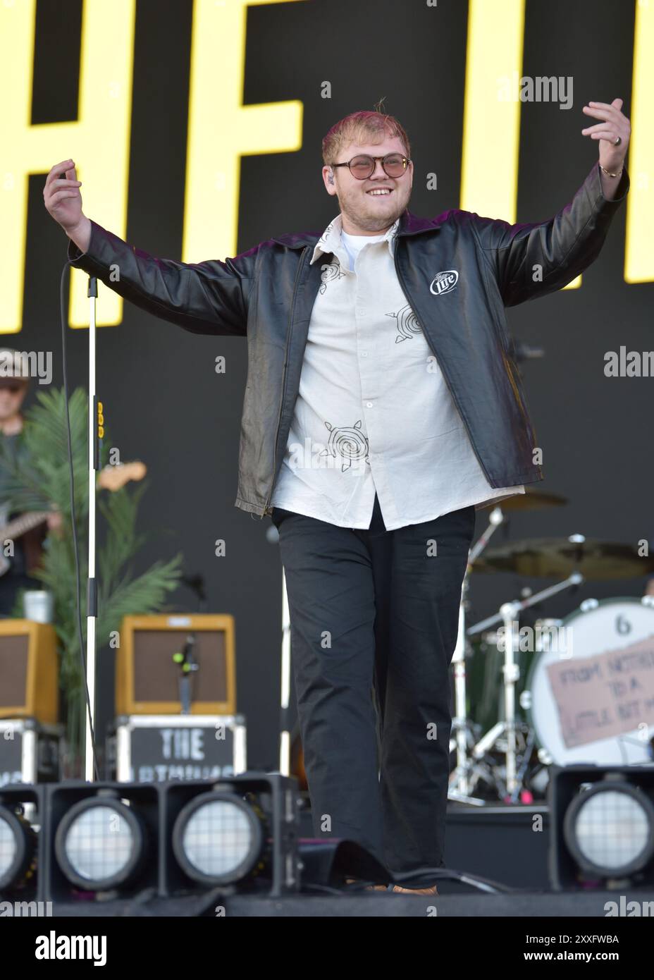 Southsea, Hampshire, Großbritannien. August 2024. The Lathums - Indie Rock aus Wigan beim Victorious Festival, Southsea, am Samstag, den 24. August Credit: Graham Tarrant/Alamy Live News Stockfoto