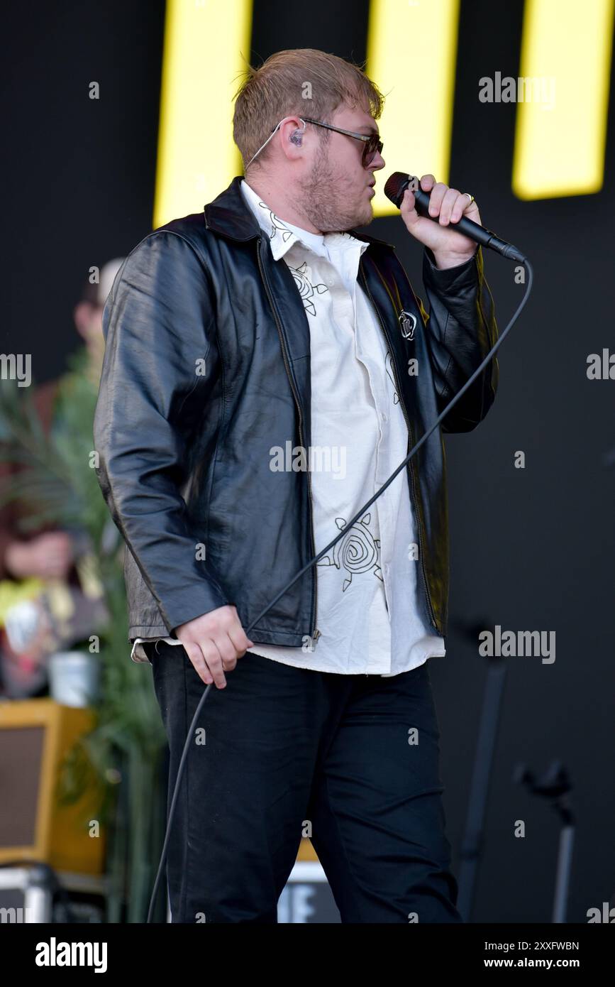 Southsea, Hampshire, Großbritannien. August 2024. The Lathums - Indie Rock aus Wigan beim Victorious Festival, Southsea, am Samstag, den 24. August Credit: Graham Tarrant/Alamy Live News Stockfoto