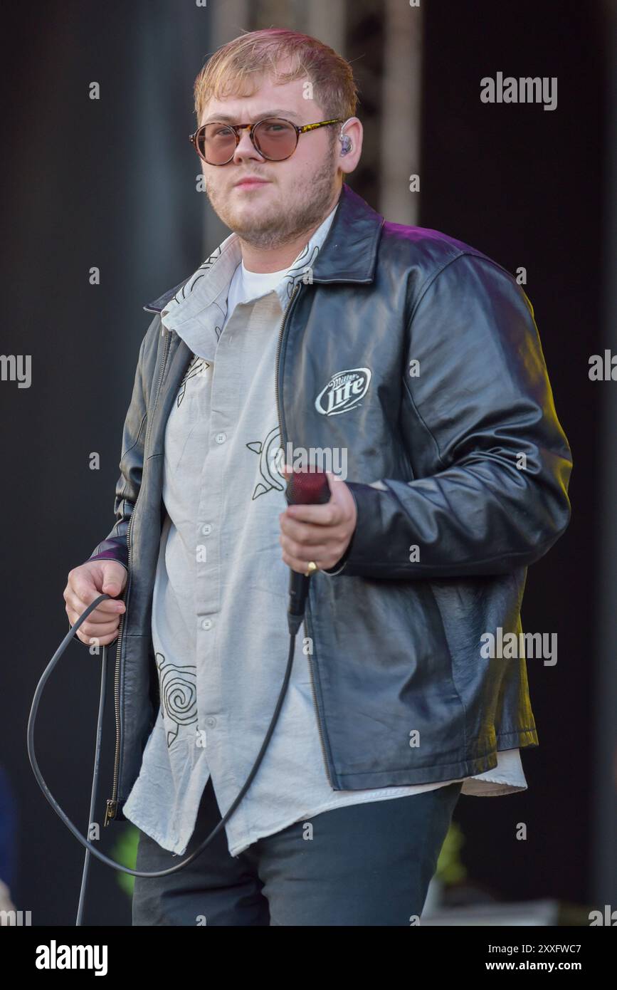 Southsea, Hampshire, Großbritannien. August 2024. The Lathums - Indie Rock aus Wigan beim Victorious Festival, Southsea, am Samstag, den 24. August Credit: Graham Tarrant/Alamy Live News Stockfoto