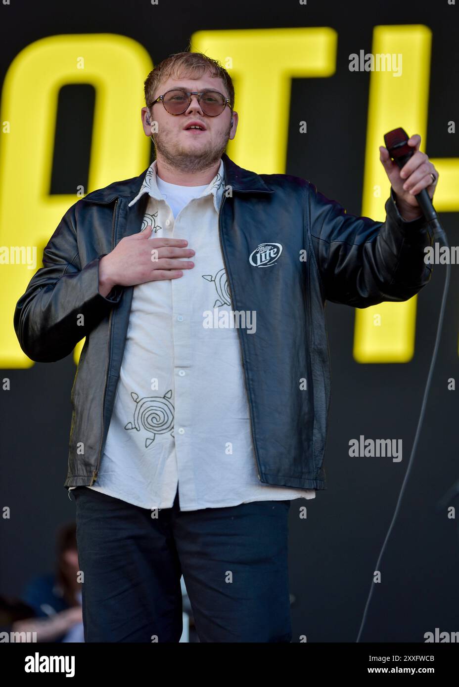 Southsea, Hampshire, Großbritannien. August 2024. The Lathums - Indie Rock aus Wigan beim Victorious Festival, Southsea, am Samstag, den 24. August Credit: Graham Tarrant/Alamy Live News Stockfoto