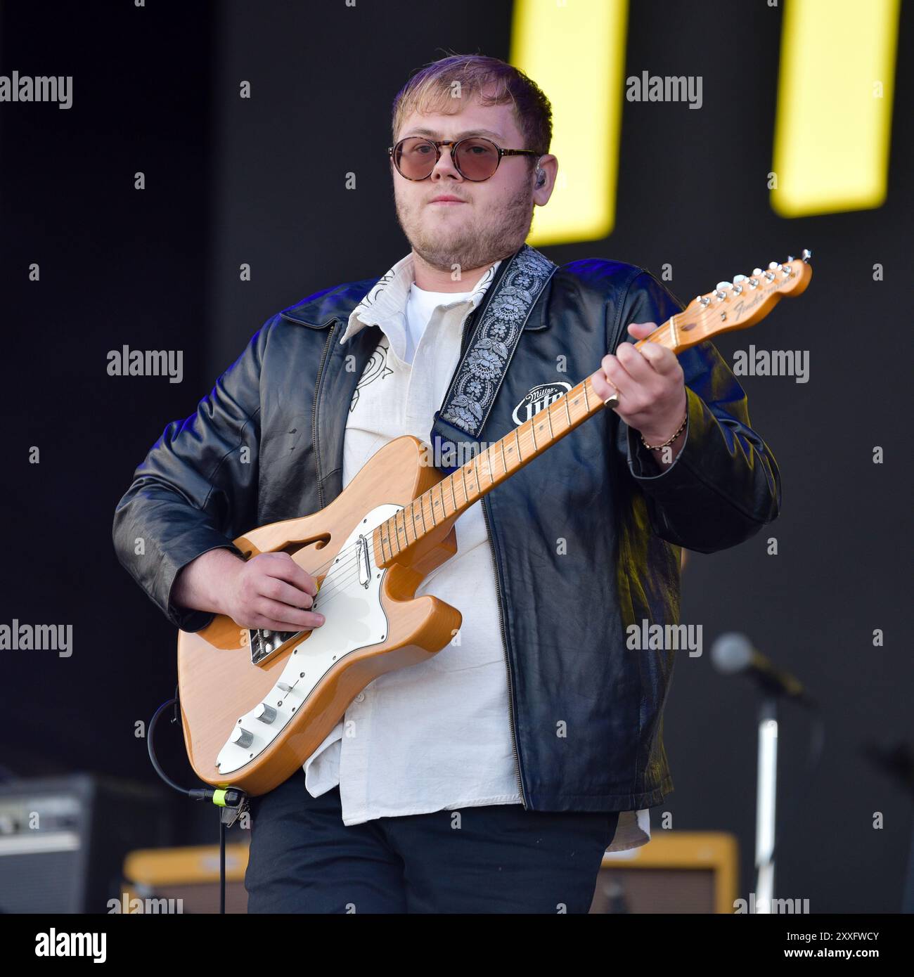 Southsea, Hampshire, Großbritannien. August 2024. The Lathums - Indie Rock aus Wigan beim Victorious Festival, Southsea, am Samstag, den 24. August Credit: Graham Tarrant/Alamy Live News Stockfoto
