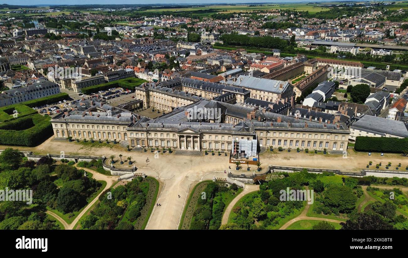 Drohnenfoto Schloss Compiègne Frankreich europa Stockfoto