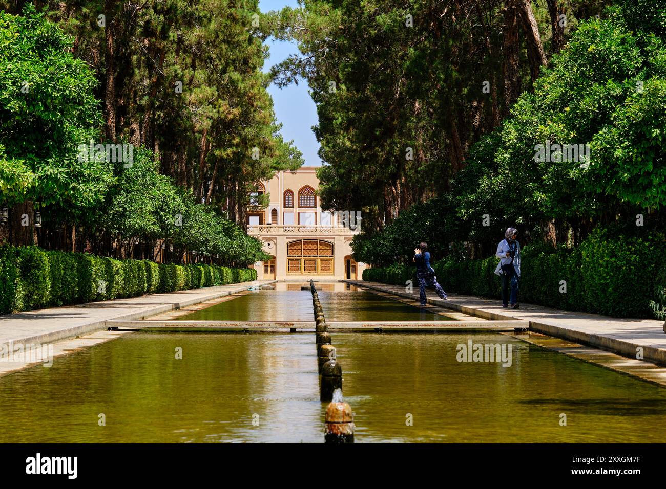 Dowlatabad Garden, Yazd, Iran, Niedrigwinkelfoto Stockfoto