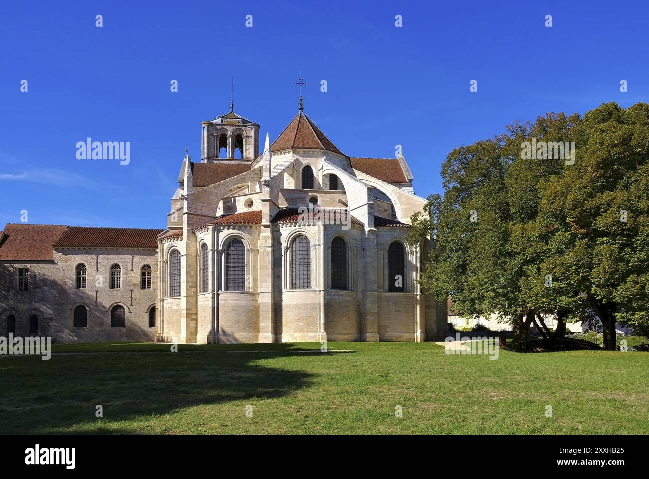 Vezelay Basilika Sainte-Madeleine, Abbaye Sainte-Marie-Madeleine de Vezelay, Burgund in Frankreich Stockfoto