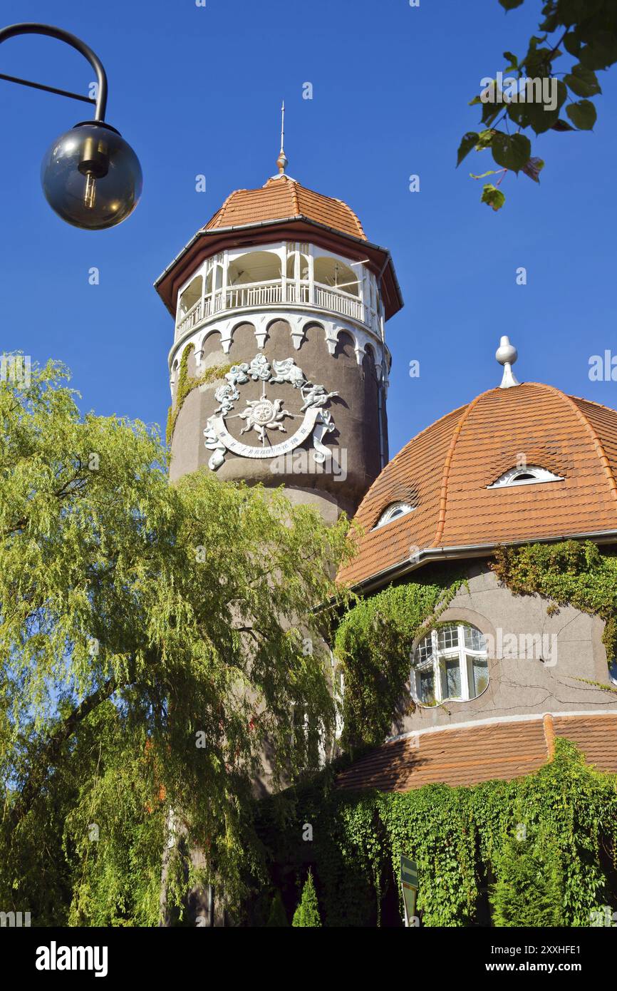 altdeutscher Wasserturm, Symbol der Stadt Svetlogorsk (vor 1946 Rauschen). Kaliningrad Oblast, Russland, Europa Stockfoto