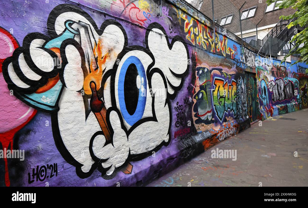 Graffiti Street, Street Art, Gent, Flandern, Belgien, Europa Stockfoto