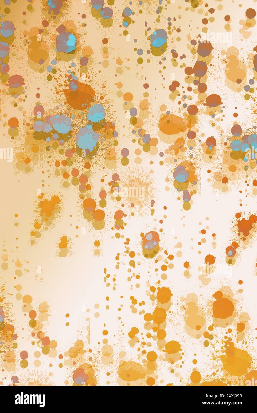 Farbe spritzt und Bürsten Stockfoto