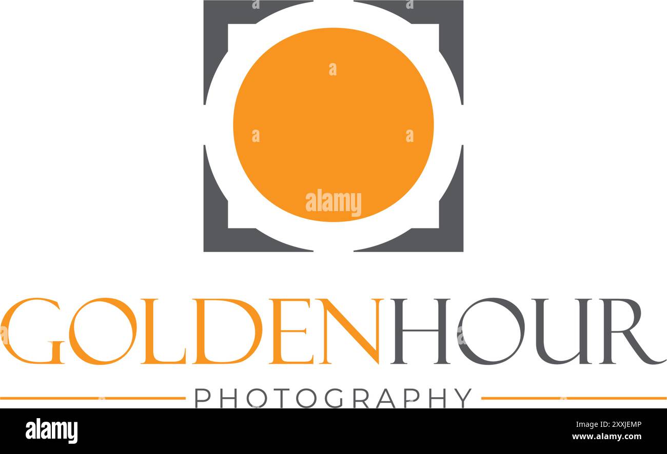 Golden Hour Photography Logo-Design Stock Vektor